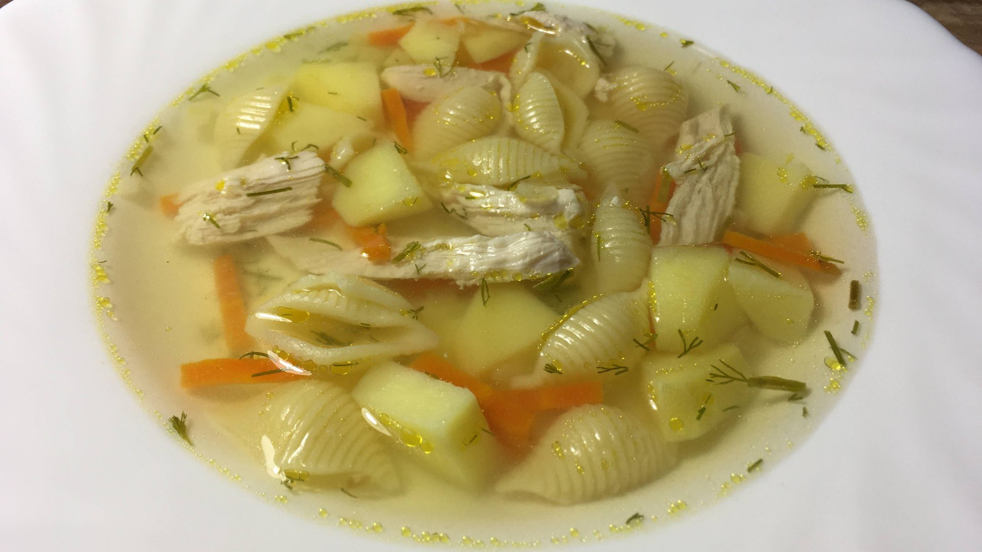 Суп с ракушками и куриным филе смотреть онлайн