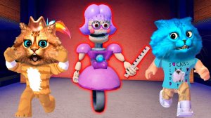 УЧИТЕЛЬ АНИМАТРОНИК В РОБЛОКС Страшная История Escape Miss Ani Tron's Весёлый Кот и КОТЁНОК ЛАЙК