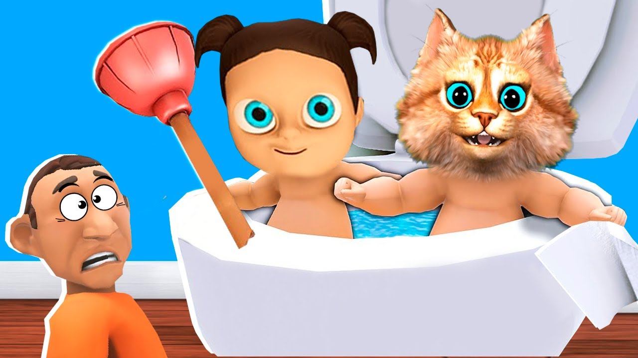 Я РЕБЁНОК в ТУАЛЕТЕ Who's Your Daddy Эволюция Ребёнка Весёлый Кот смотреть онлайн