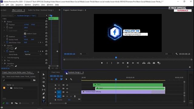 Free Social Media Lower Thirds For Adobe Premiere Pro (Neon Templates) смотреть онлайн