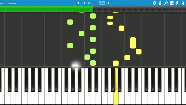 Mozart. Piano Sonata in C Major. Synthesia tutorial. смотреть онлайн