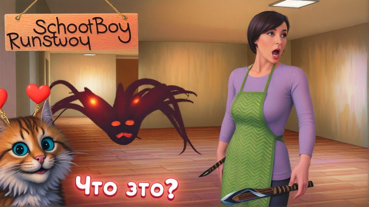 МЕНЯ СЪЕЛ МОНСТР В ИГРЕ СКУЛБОЙ РАНЕВЕЙ - НОЧНОЕ ПРОХОЖДЕНИЕ SchoolBoy Runaway Весёлый Кот смотреть онлайн
