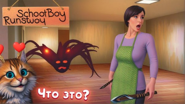 МЕНЯ СЪЕЛ МОНСТР В ИГРЕ СКУЛБОЙ РАНЕВЕЙ - НОЧНОЕ ПРОХОЖДЕНИЕ SchoolBoy Runaway Весёлый Кот