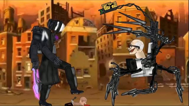 титан тв мен сражаеться с скибиди учёным#skibiditoilet #titantvman