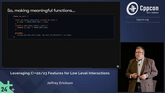 Leveraging C++20/23 Features for Low Level Interactions - Jeffrey Erickson - CppCon 2024 смотреть онлайн