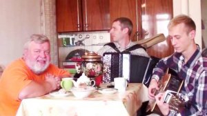 Песня. Иван Кучин «А на чёрных ресницах» (вокал Д. Волгин, баян А. Васин, гитара Т. Кирин)