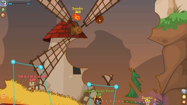 Прохождение супер босса охотник & пылающие зомби Wormix.