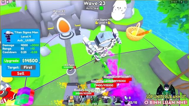 Trải Nghiệm TITAN SIGMA MAN Units Hiếm Nhất Sự Kiện Liệu Có Mạnh | Toilet Tower Defense #78 смотреть онлайн