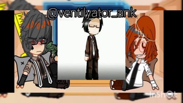 ||реакция Куромаку и Николь на видео про себя||