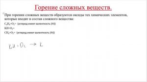 8 класс реакции горения простых и сложных веществ