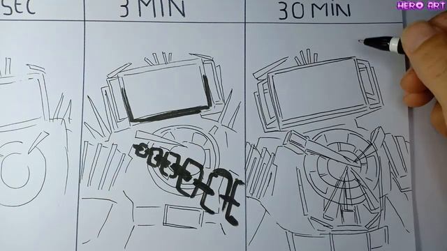 Drawing Broken Titan TV Man 30 Sec 3 min 30 min In Skibidi Multiverse 29 смотреть онлайн