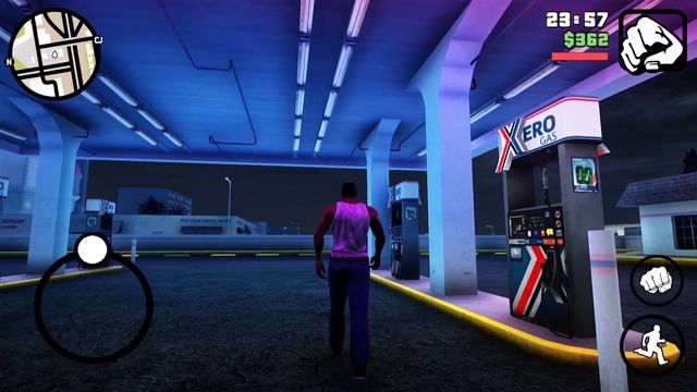 GTA SA Android - Las Venturas Neon Light Gas Station смотреть онлайн