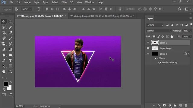 How to edit a Neon Triangle Pop Out | PART 1| Photoshop Short tutorial | Digital Era Hammad смотреть онлайн