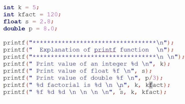 45. Printf function in C Programming (Hindi) смотреть онлайн