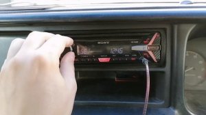 Настройка времени на автомагнитоле Sony Cdx-g1100u