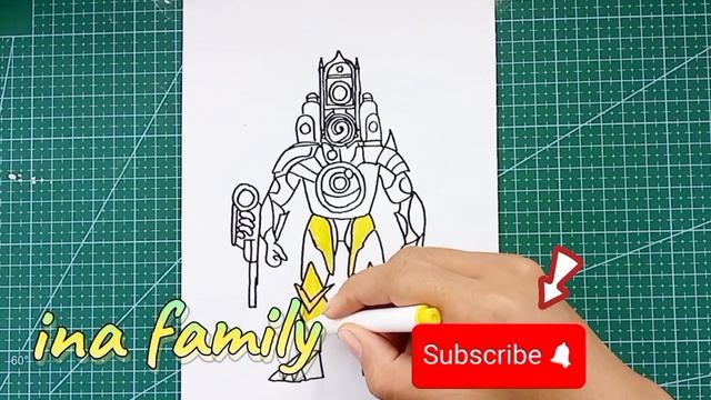 How to draw Titan ClockMan | drawing step by step | drawing and coloring for children смотреть онлайн