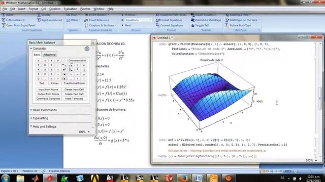EDP ecuacion de onda Wolfram Math 8 смотреть онлайн