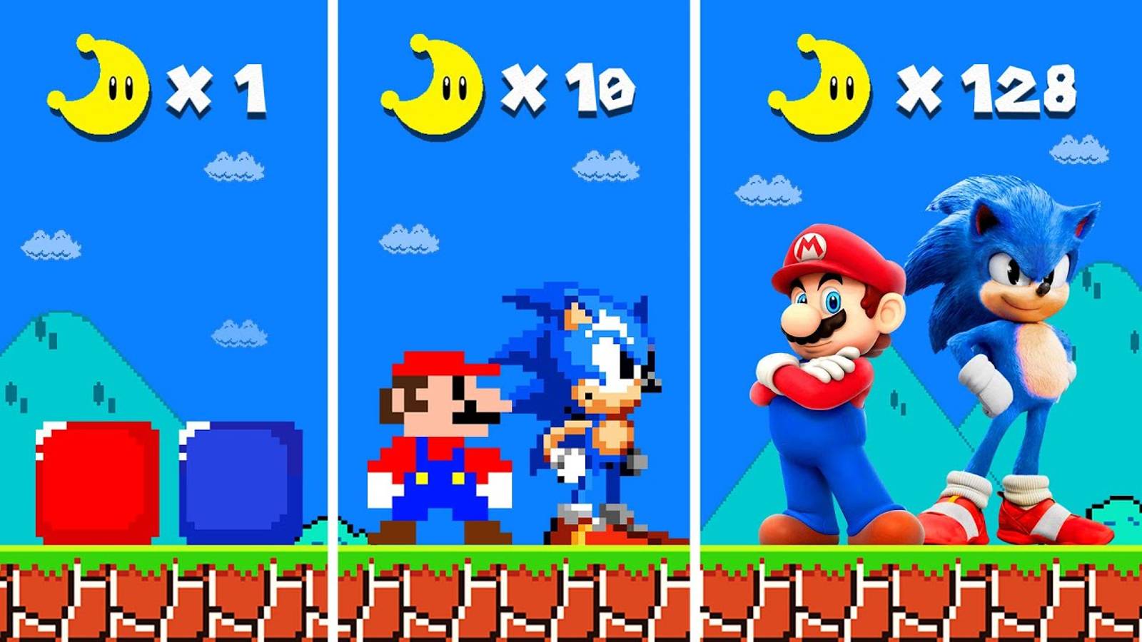 Марио против Соника! Новое противостояние! Кто реалистичней? смотреть онлайн