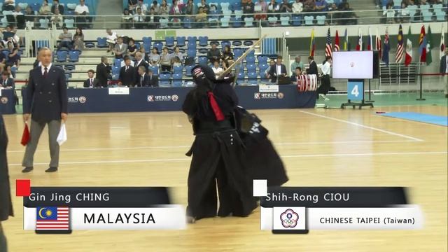 17th World Kendo Championships 3ch G.CHING(MAS) vs S.CIOU(TPE) смотреть онлайн