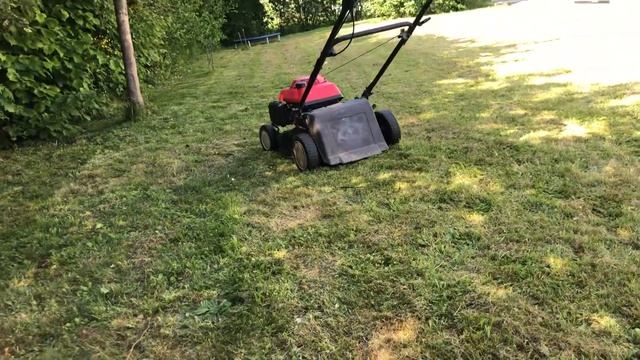 Honda HRG 415C OHC Motor Rasenmäher Nach Reparatur, Einen Testlauf