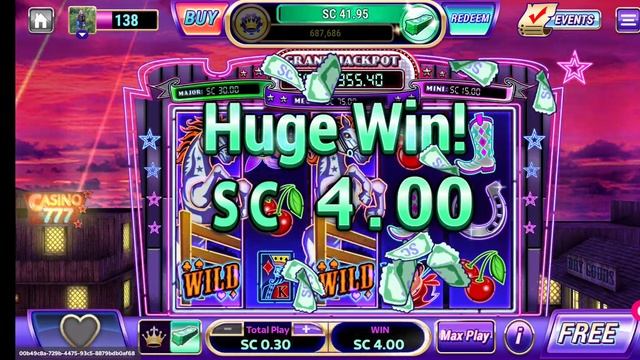 LuckyLand Slots, Neon Valley- Amazing Win! Low Bet!