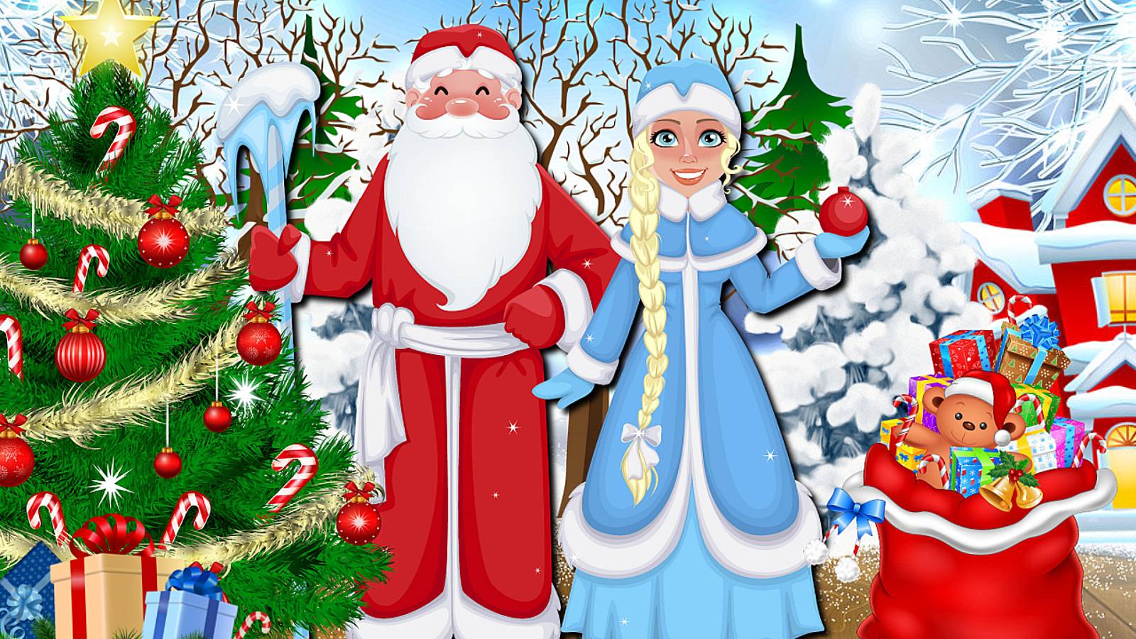 Поздравления От Деда Мороза и Снегурочки для Детей! Новогоднее Поздравление С Новым 2025 годом! смотреть онлайн