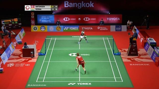 TOYOTA Thailand Open | Unseeded Verma brings his A-game to rival third seed Antonsen смотреть онлайн