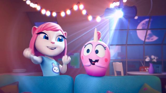 Печём торт-динозавр  Говорящая Анджела: городские приключения (4-я серия)