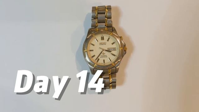 How many days will a fully charged Seiko Kinetic watch hold it's charge? Timelapse. смотреть онлайн