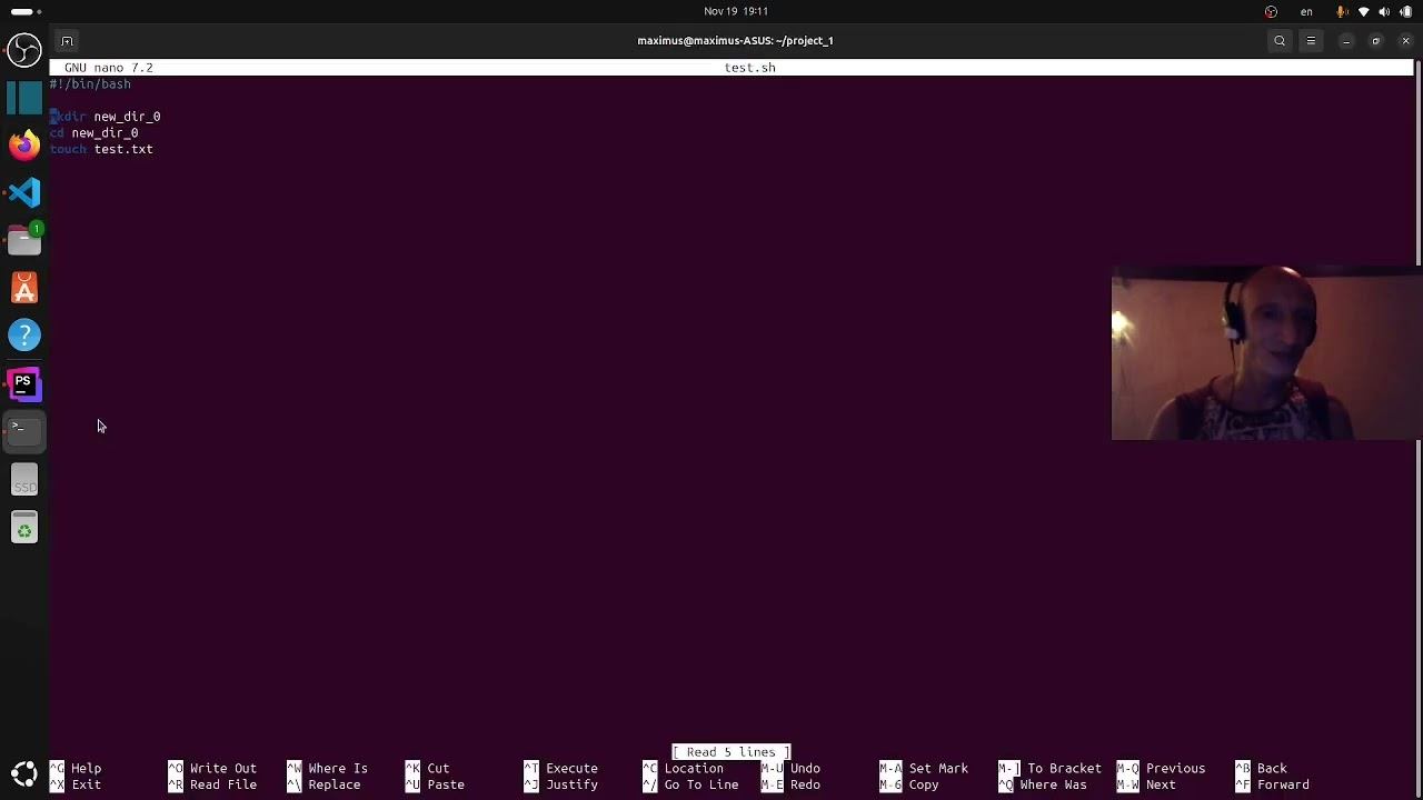 Первые шаги в программировании shell-script для Linux смотреть онлайн