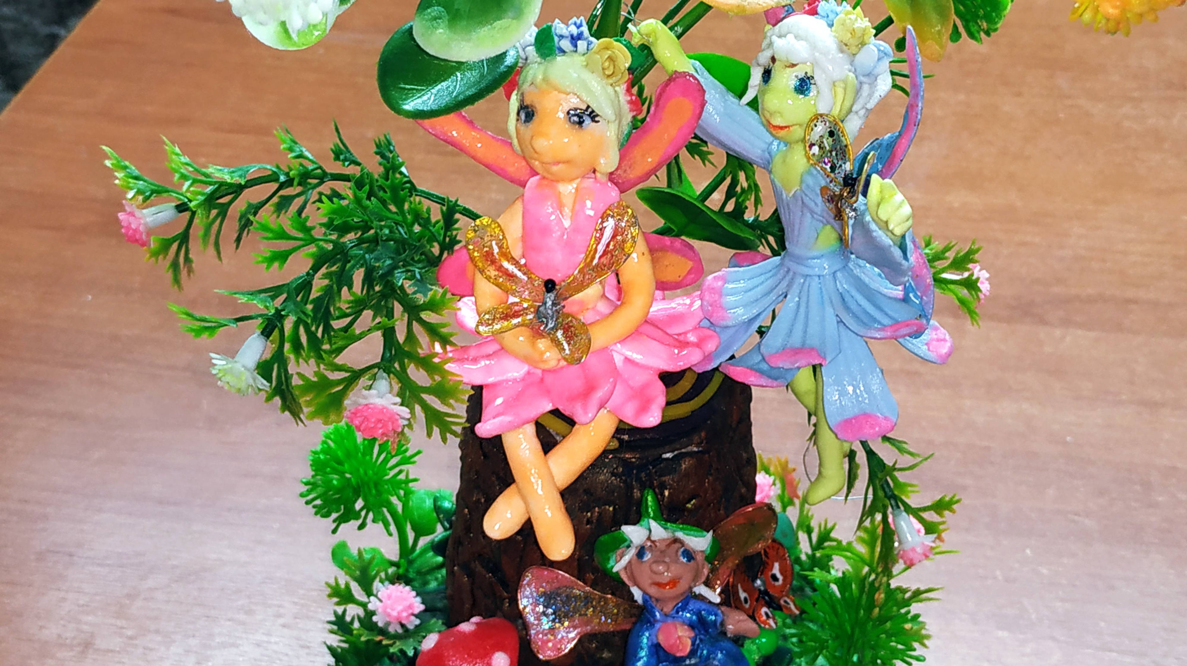 Светящая в ночи лесная фея и как сделать фигурку светящей.