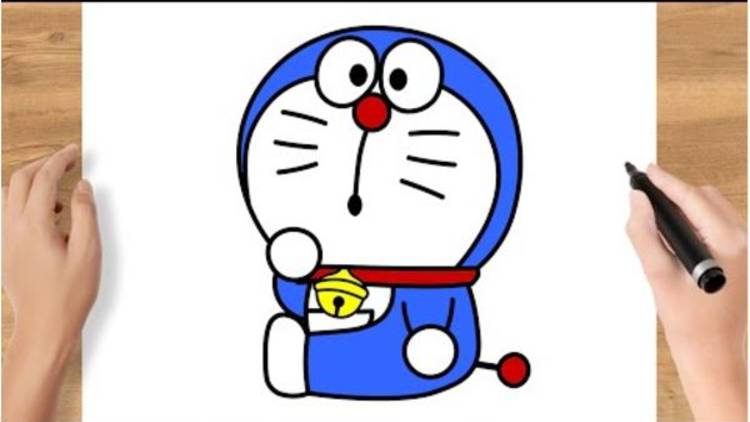 Как нарисовать Дораэмона легко