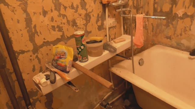 Ремонт в ванной. Подготовка стен и пола