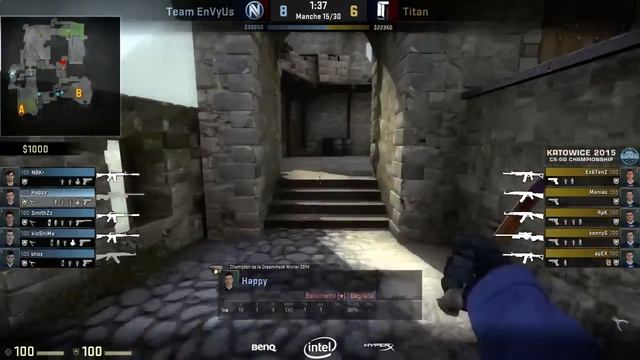 ESL One Katowice CS:GO 2015 - TS + POV EnVy vs Titan - cobble смотреть онлайн
