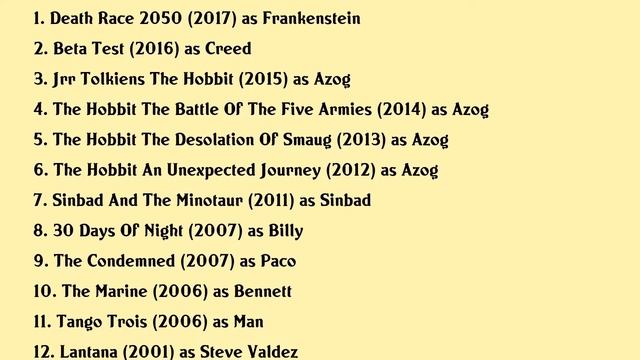 Manu Bennett Movies List Manu Bennett| Filmography Of Manu Bennett