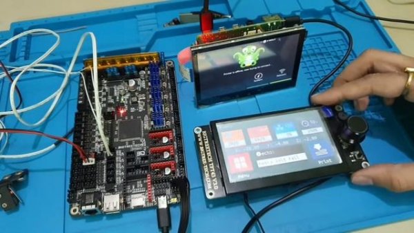 btt tft43 and btt pi tft43 dual screen test marlin octoprint