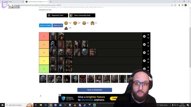 DbD Killer Tier list by Zeb89 - 6.6.0 - Skull Merchant Update (March 2023) смотреть онлайн