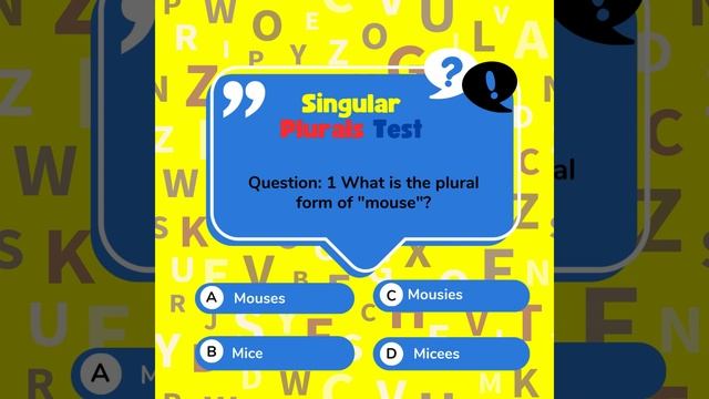 Singular And Plurals Challenge Trivia Edition. 1 смотреть онлайн