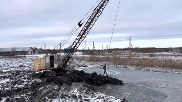 Драглайн ЭО-4112 борется с мерзлотой 2