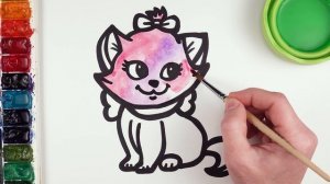 Как рисовать милых котят. Рисование и раскрашивание животных для детей.