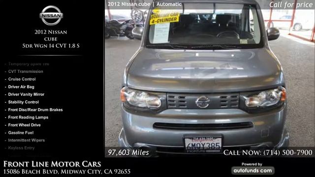 Used 2012 Nissan cube | Front Line Motor Cars, Midway City, CA - SOLD смотреть онлайн