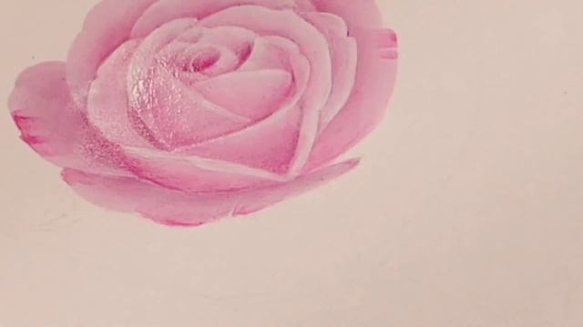 トールペイント バラのクリスマスカード(アクリル画)