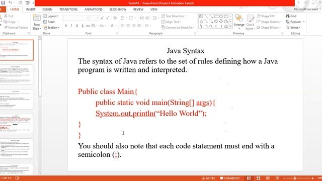 JAVA SYNTAX смотреть онлайн