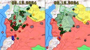 06.12.2024 Карта боевых действий в Сирии. Ситуация становится катастрофической