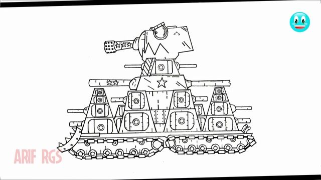 Drawing Mini Monster Cartoon Tank - Cartoons About Tanks