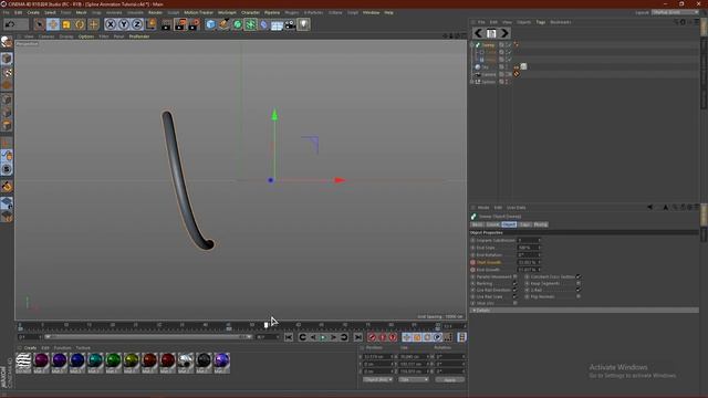 Cinema 4D Spline Animation Tutorial смотреть онлайн