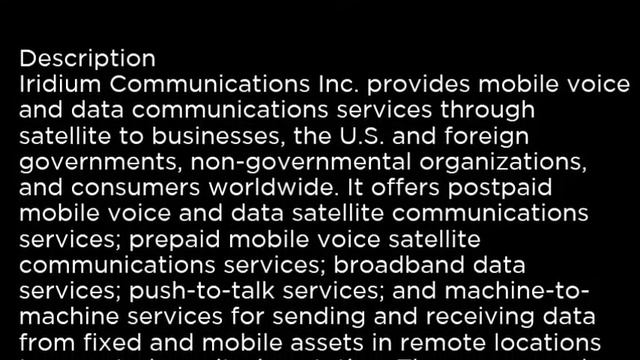 IRDMB - Iridium Communications Inc IRDMB buy or sell Buffett read basic смотреть онлайн