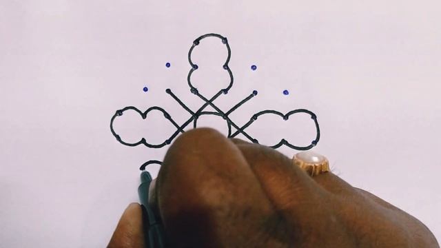 8×2×2 dots rangoli design 🌷 easy creative kolams 🌷 смотреть онлайн