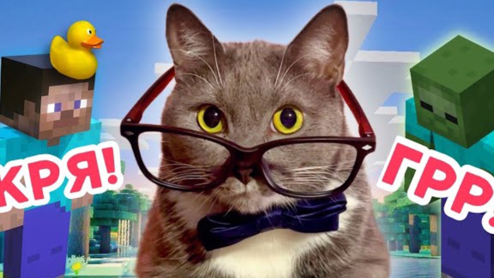 если бы котики ходили в школу самостоятельно в майнкрафте