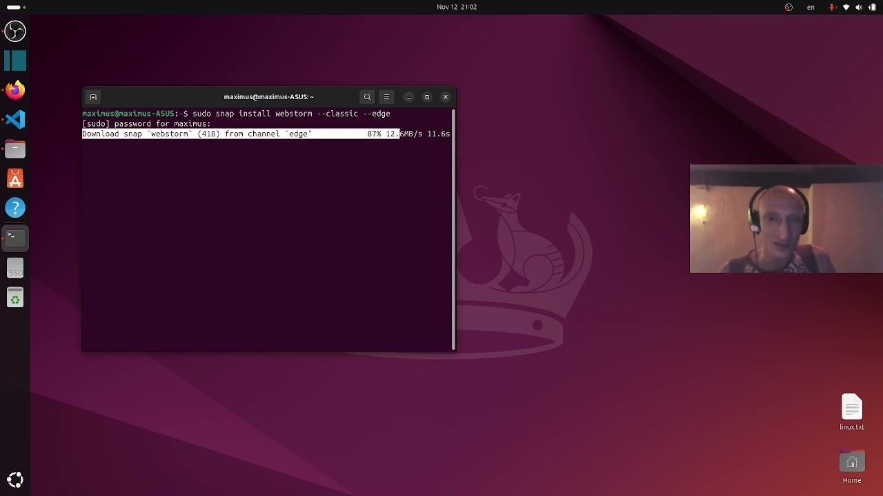 Установка в Ubuntu IDE от JetBrains (WebStorm и PhpStorm) смотреть онлайн